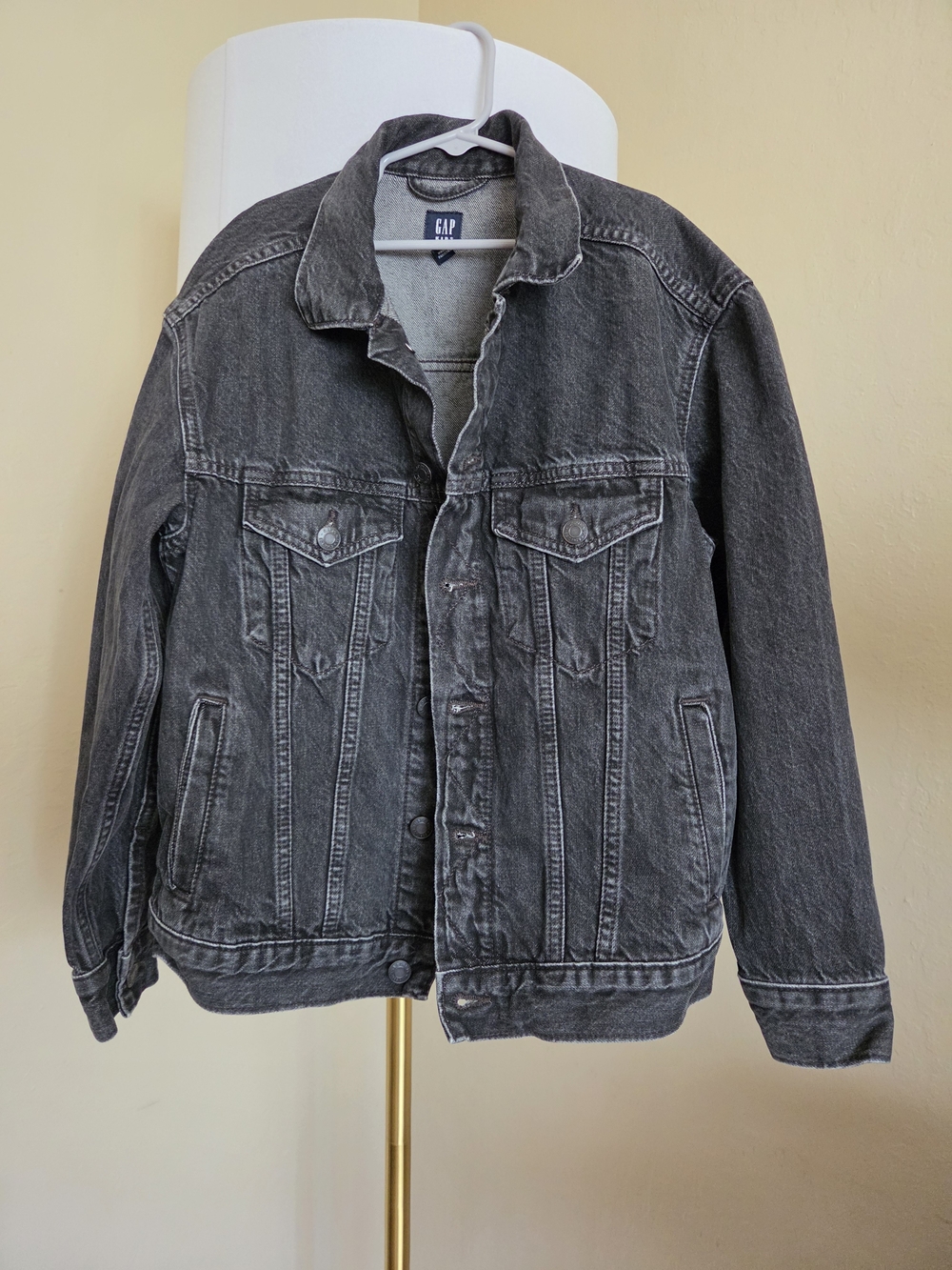 GAP KIDS  Washed Black Denim Jacket In Size L